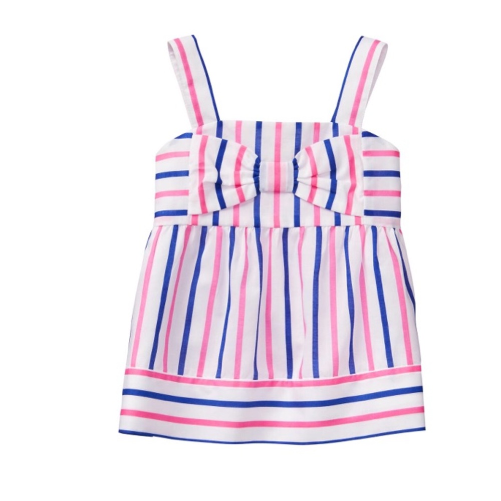 Janie and jack striped bow top